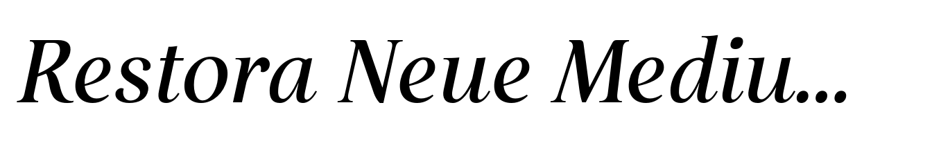 Restora Neue Medium Italic